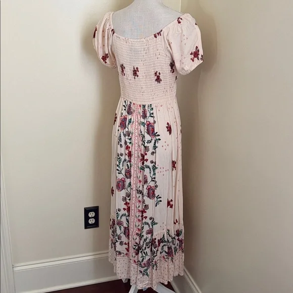 Angie Cream Floral Midi Dress - Picture 14 of 14